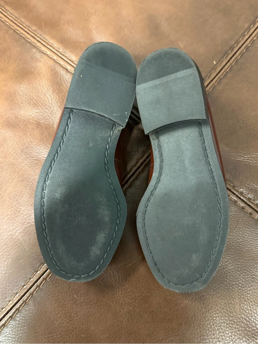 Roundtree & Yorke boys brown Leather Penny Loafers 12.5 …..115